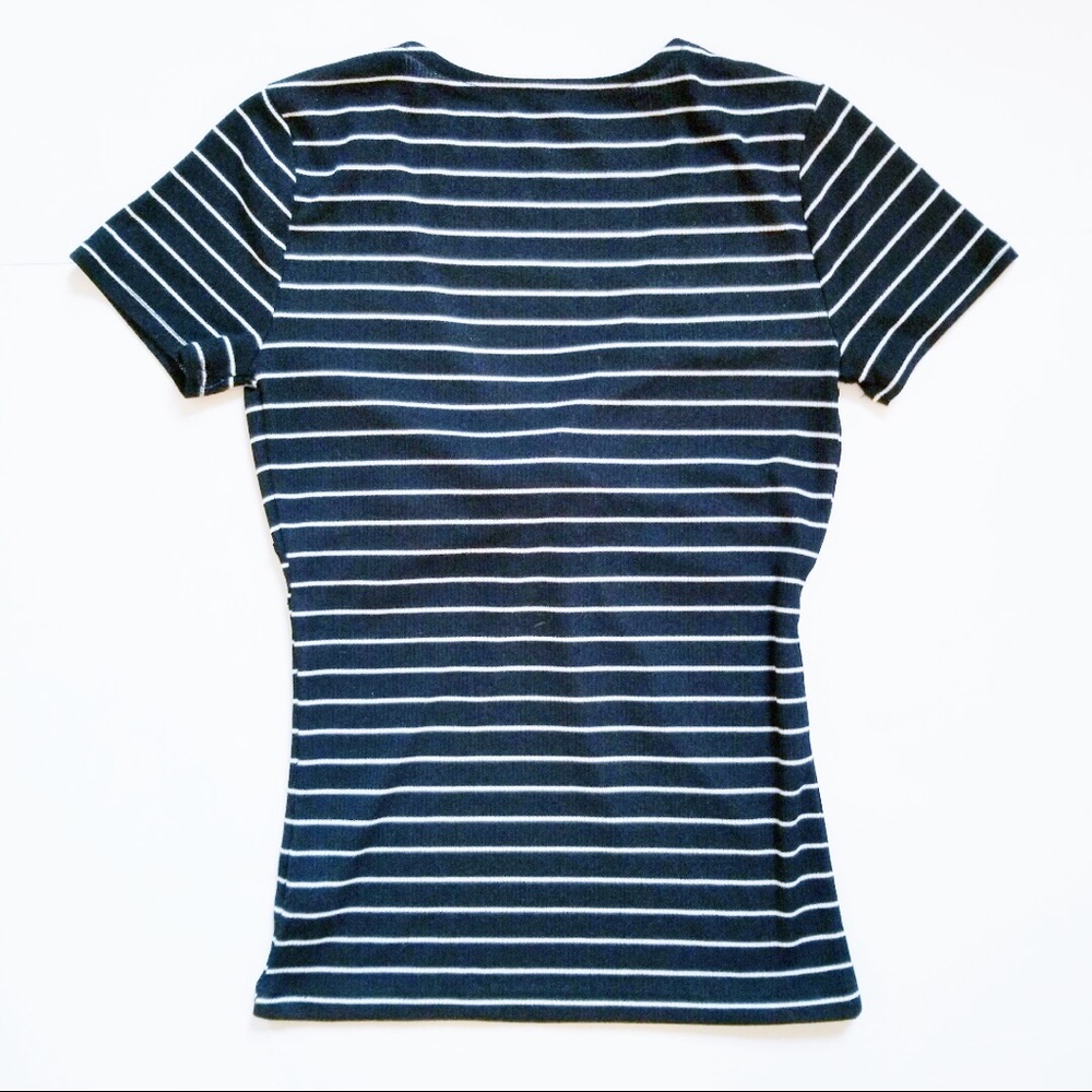 AEROPOSTALE STRIPED SHORT SLEEVE SHIRT - Picture 2 of 3